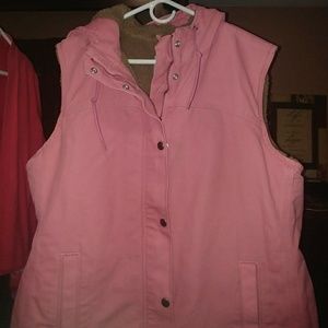 Pink Carhartt Heavy Duty Sherpa-lined Hooded Vest